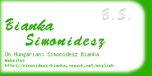 bianka simonidesz business card